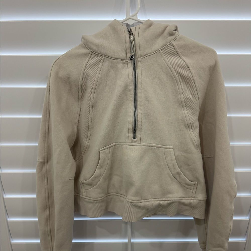 lululemon athletica Cream Half-Zip Sweater